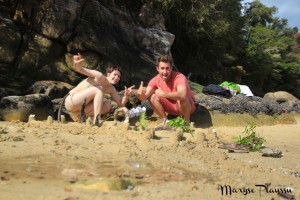 Châteaux de sable à Abel Tasman